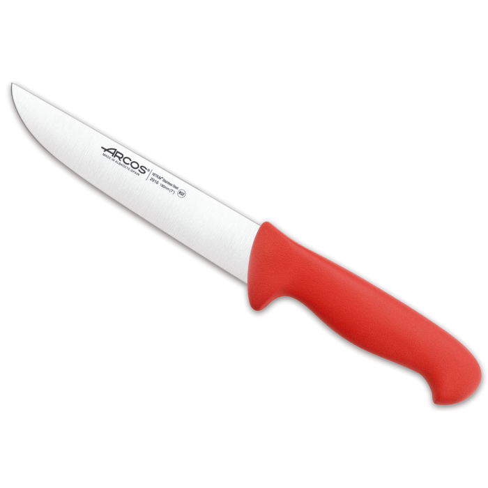 2900 Couteau De Boucher Rouge 180Mm