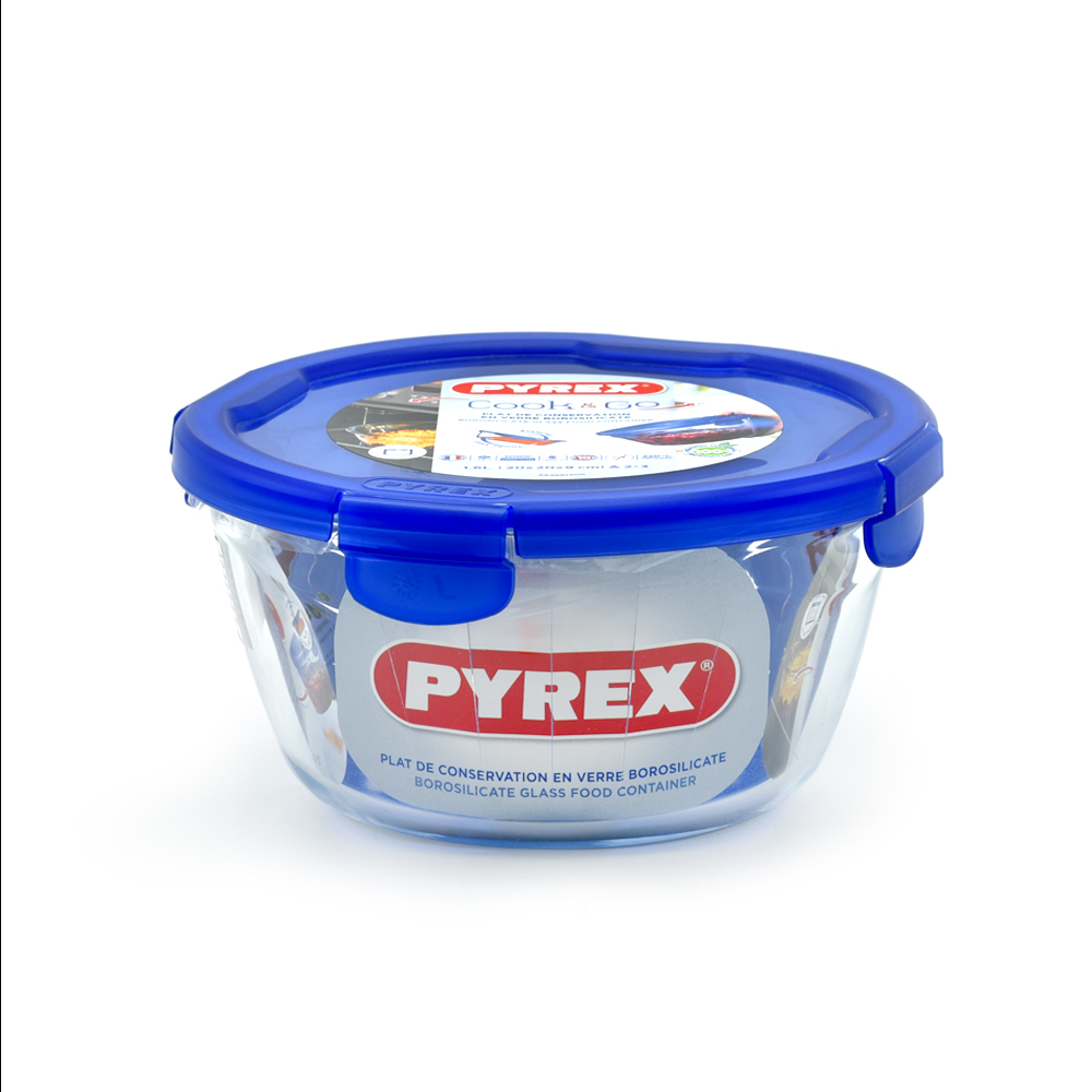 Pyrex Cook & Go Boîte en verre avec couvercle hermétique et étanche