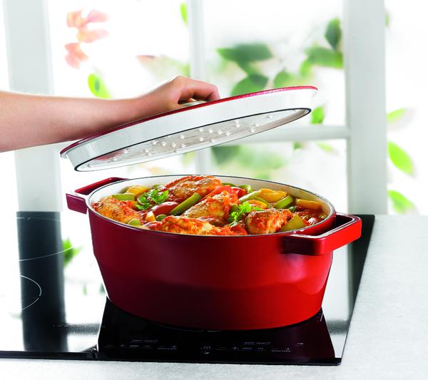PYREX SLOWCOOK ROUGE COCOTTE OVALE 33CM