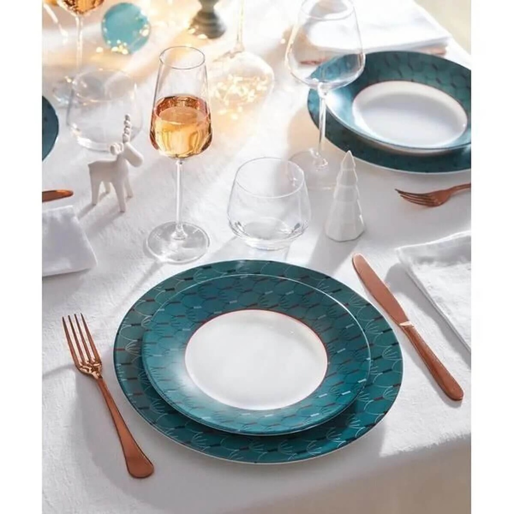 Zadig Bleu Assiette Plate 28 Cm