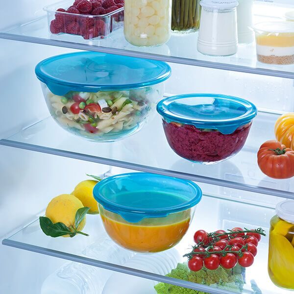 PYREX BOL A MIXER 2L AVEC COUVERCLE BLEU