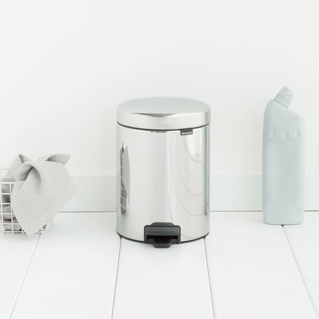 Newicon Poubelle A Pedale 5L Briliant Steel