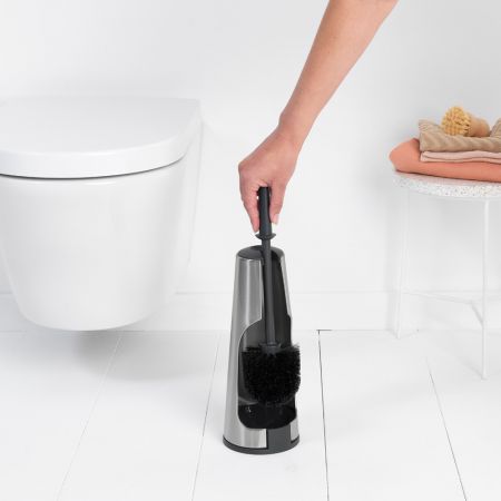 Brosse Toilette Avec Support Matt Steel
