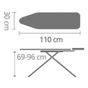 TABLE DE REPASSAGE TAILLE A 110*30CM MORNING BREEZ REPOSE FER VAPEUR