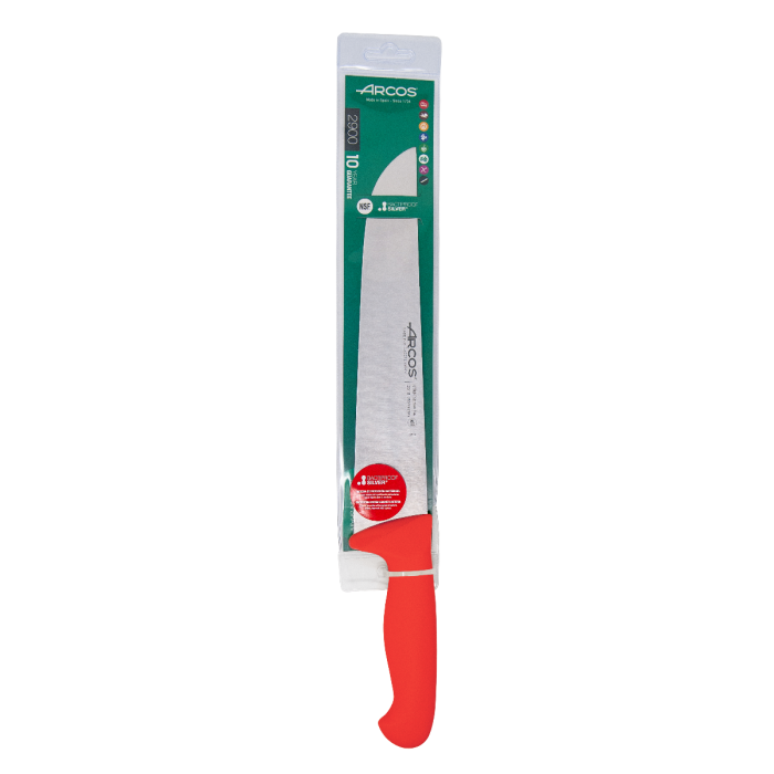 2900 Couteau De Boucher Rouge 250Mm