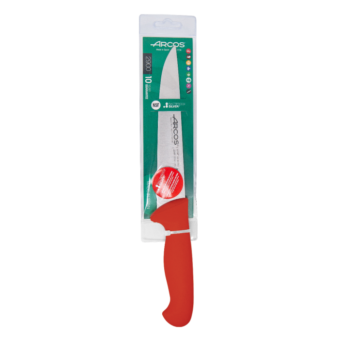 2900 Couteau De Boucher Rouge 200 Mm