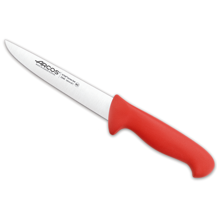 2900 Couteau De Boucher Rouge 160 Mm