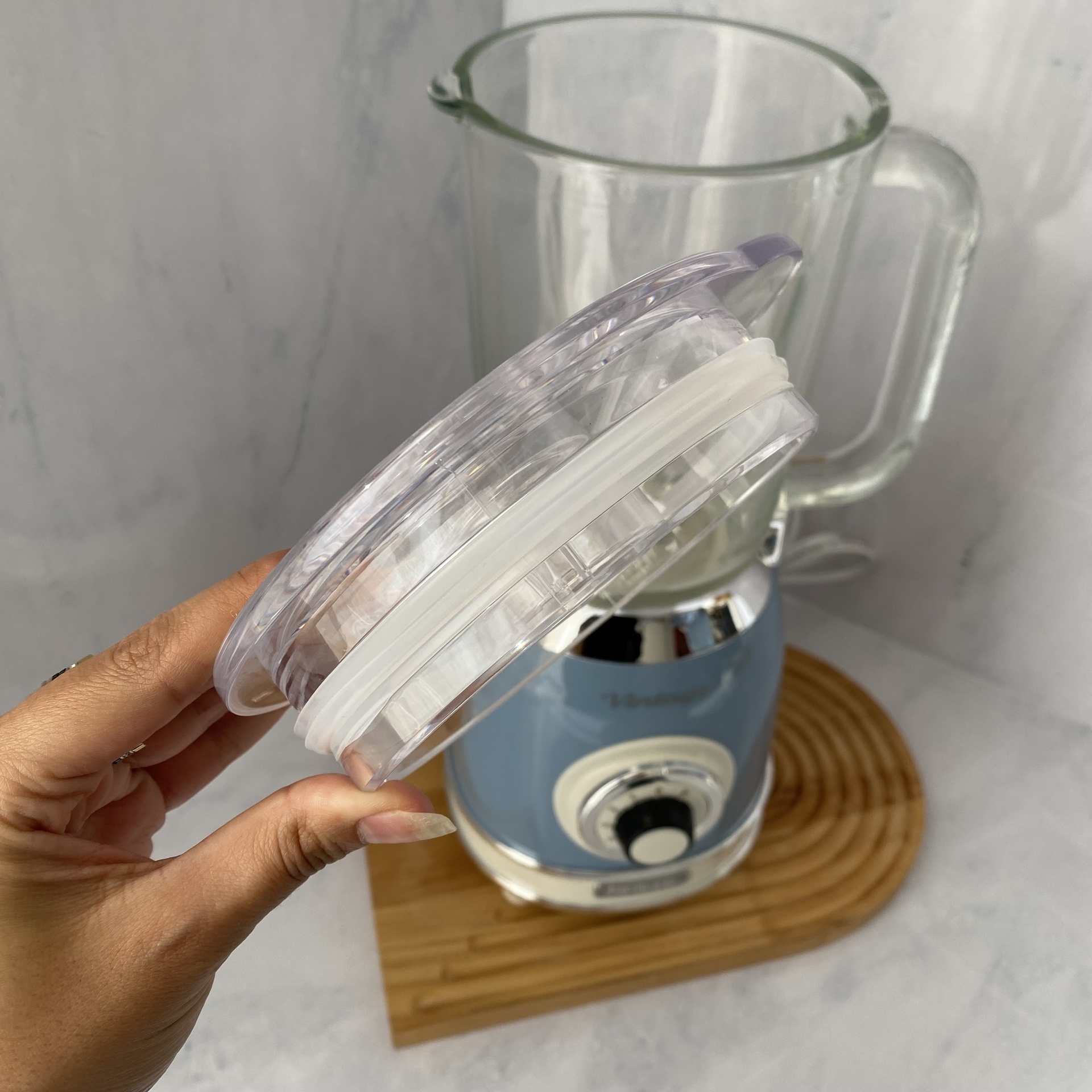 Vintage Blender Bocal En Verre 1.5L Bleu