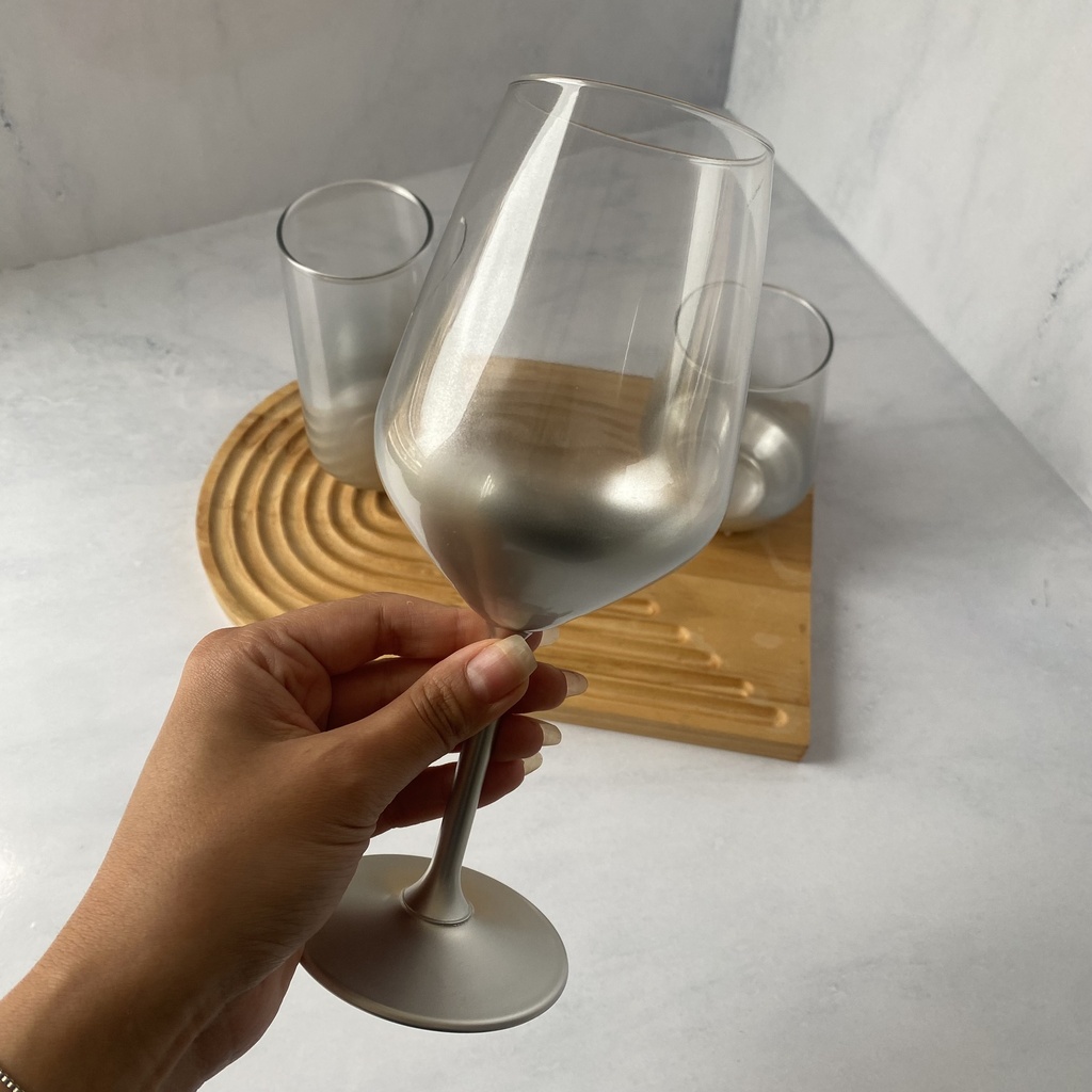 Verre A Pied Glow Silver 49 Cl