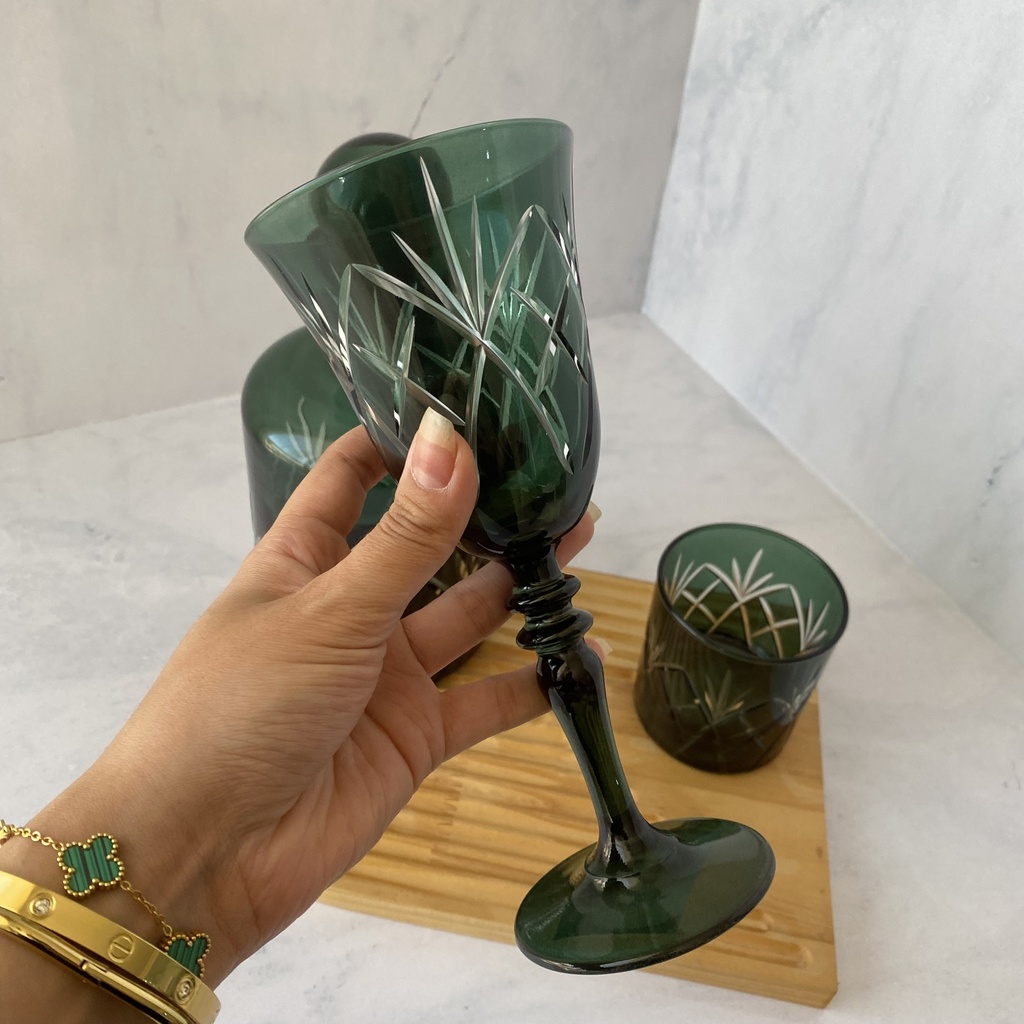 Verre A Pied 27 Cl Cambridge Vert