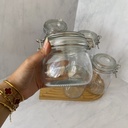 Bocal En Verre Rond  500 Ml + Couvercle En Verre