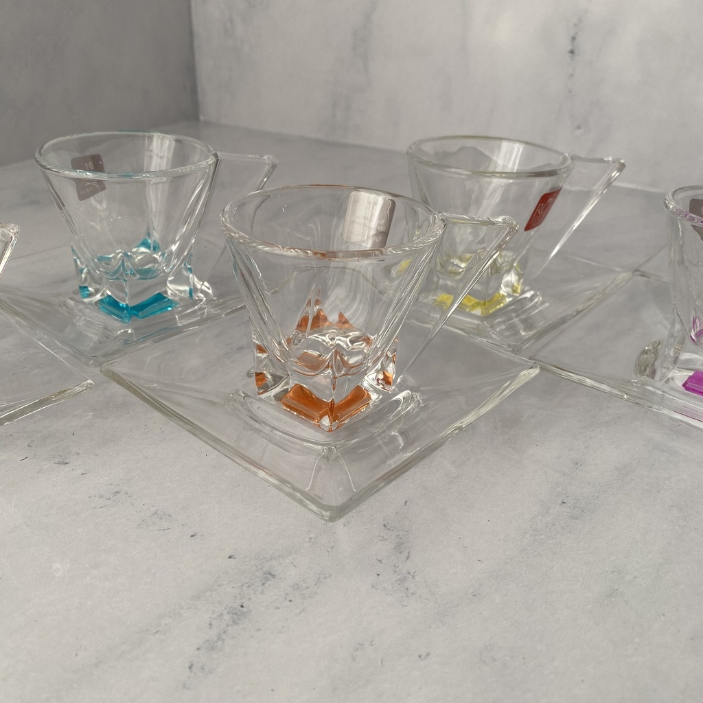Fusion Set 6 Tasses A Cafe Couleurs
