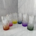 BRILLANTE SET 6 PCS VERRE HB COULEUR 