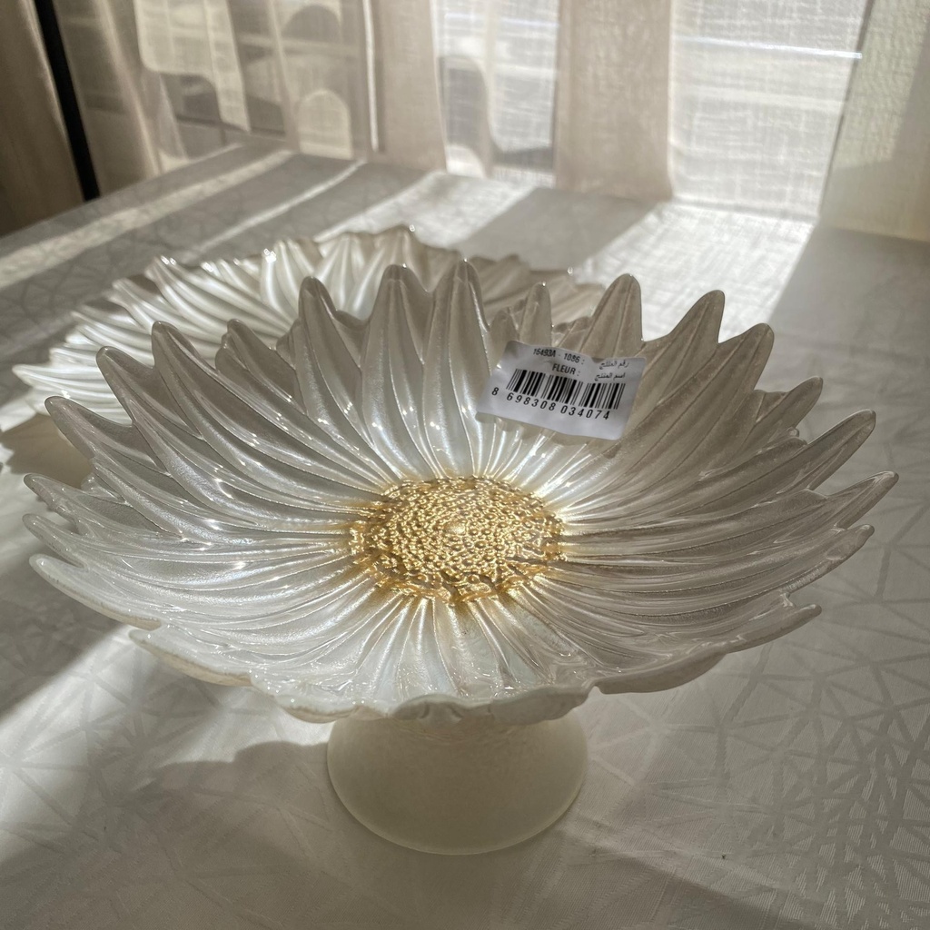 Fleur presentoir A Gateau Pearl White 21Cm