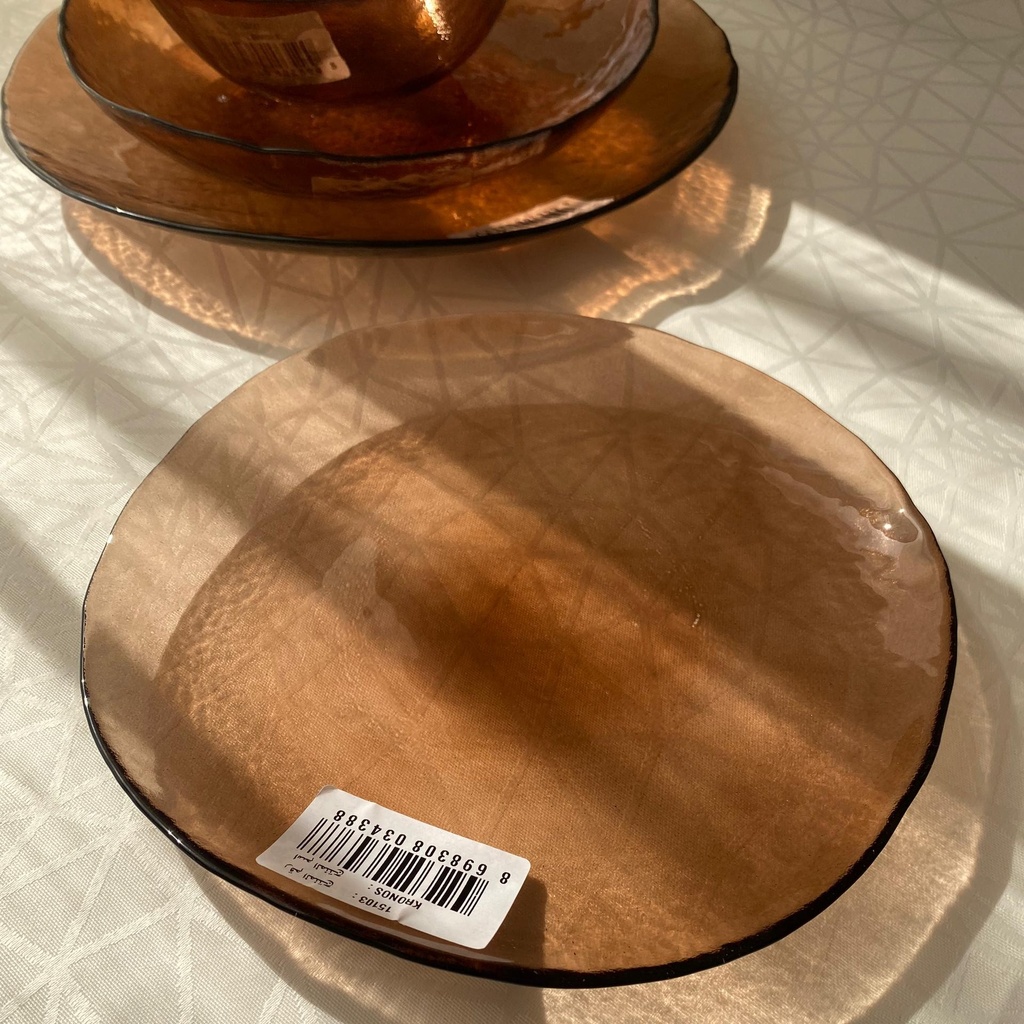 Kronos Assiette Dessert Marron 21Cm