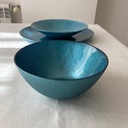 Textile Bol Metalic Blue 15Cm