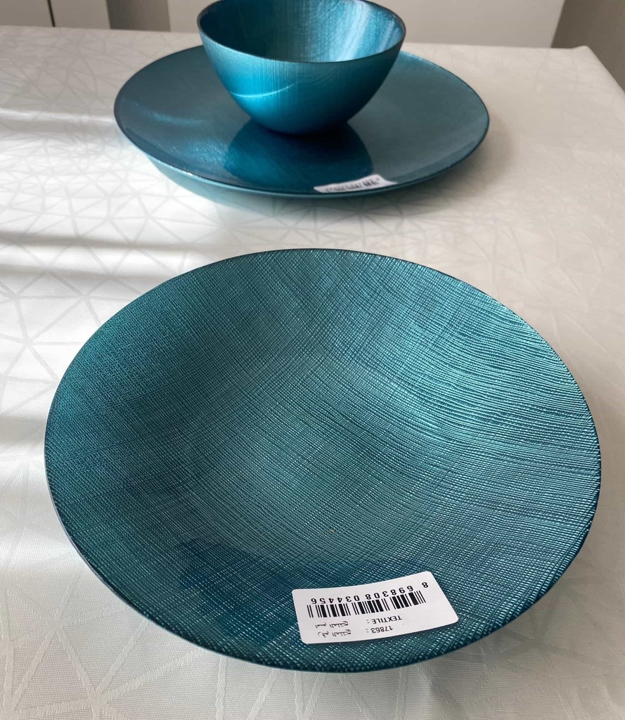 Textile Assiette Creuse Metalic Blue 21Cm