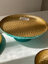 Sahra Presentoir A Gateau Turquoise 21Cm INSIDE GOLD