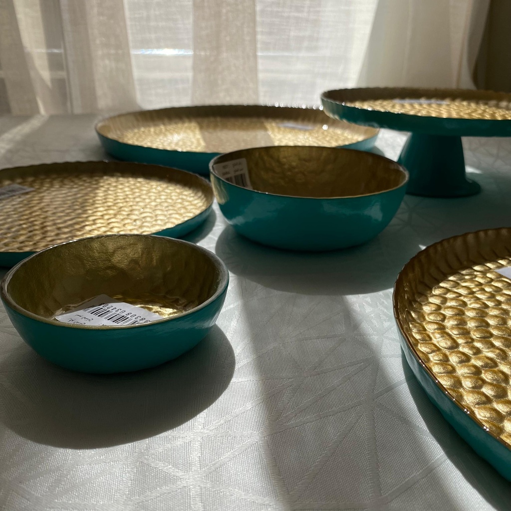 Sahra Bol Turquoise 10Cm INSIDE GOLD 