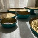 Sahra Bol Turquoise 10Cm INSIDE GOLD 
