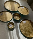 Sahra Bol Turquoise 10Cm INSIDE GOLD 