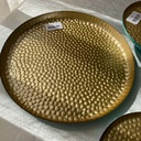 Sahra Assiette Turquoise 32Cm INSIDE GOLD 