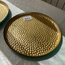 Sahra Assiette Turquoise 28Cm INSIDE GOLD 