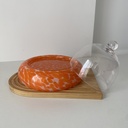 Simge Centre Piece Orange Avec Couvercle