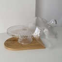 Damla Assiette A Gateau Ronde Avec Couvercle 28 x 27,5