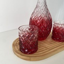 Isis Degr Carafe Avec 6 Verres Rouge