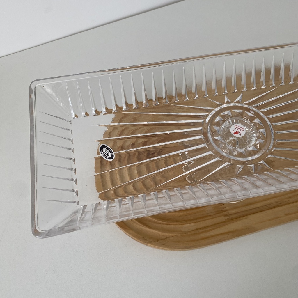 39*15*14 cm Platau A Servir A Pied Transparent