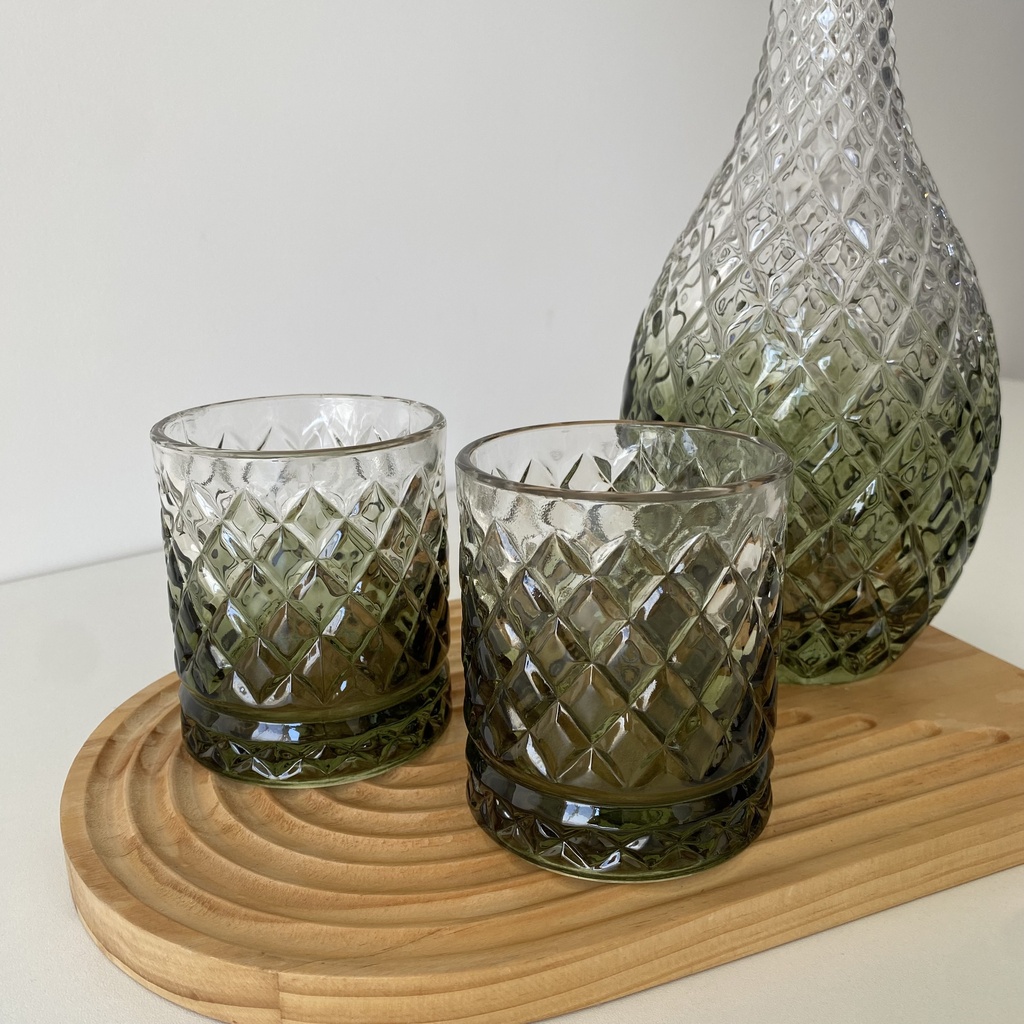 Isis Degr Carafe Avec Verres Vert