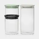 bocaux en verre empilables Lot de 3 