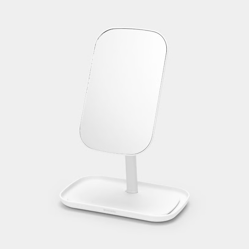 Miroir Avec Plateau De Rangement Blanc