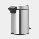 Newicon Poubelle A Pedale 3L Matt  Steel