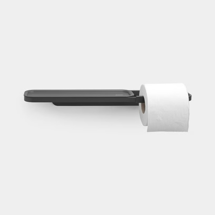 Mind Set Porte-Rouleau De Papier Toilette Avec Etagere Noir