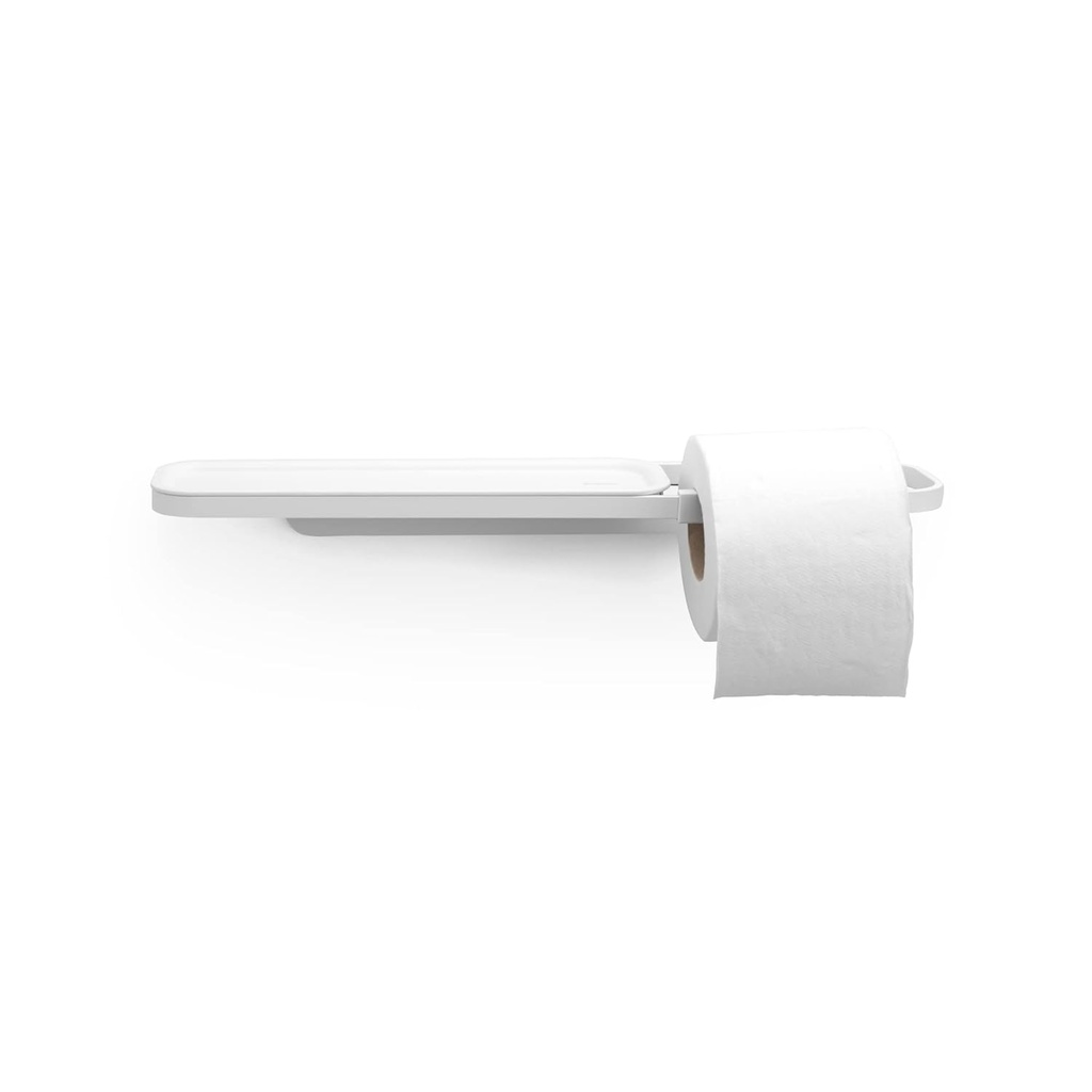 Mind Set Porte-Rouleau De Papier Toilette Avec Etagere Blanc
