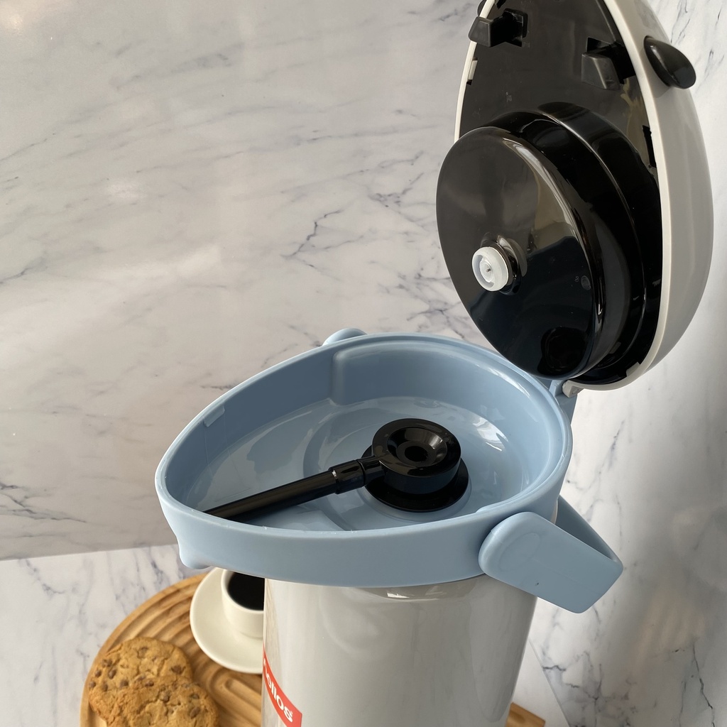 Recipient Isolant A Pompe 1.9L Gris-Bleu