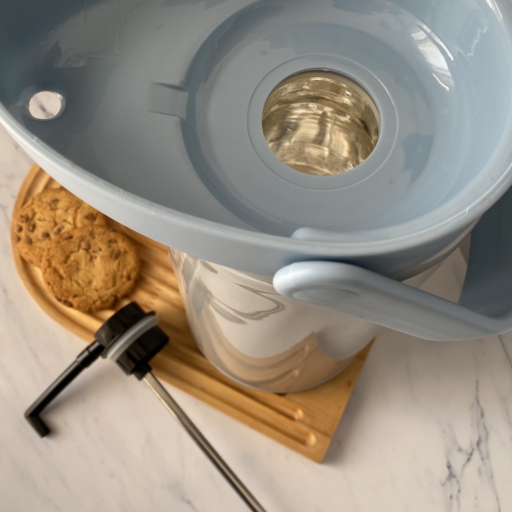 Recipient Isolant A Pompe 1.9L Gris-Bleu