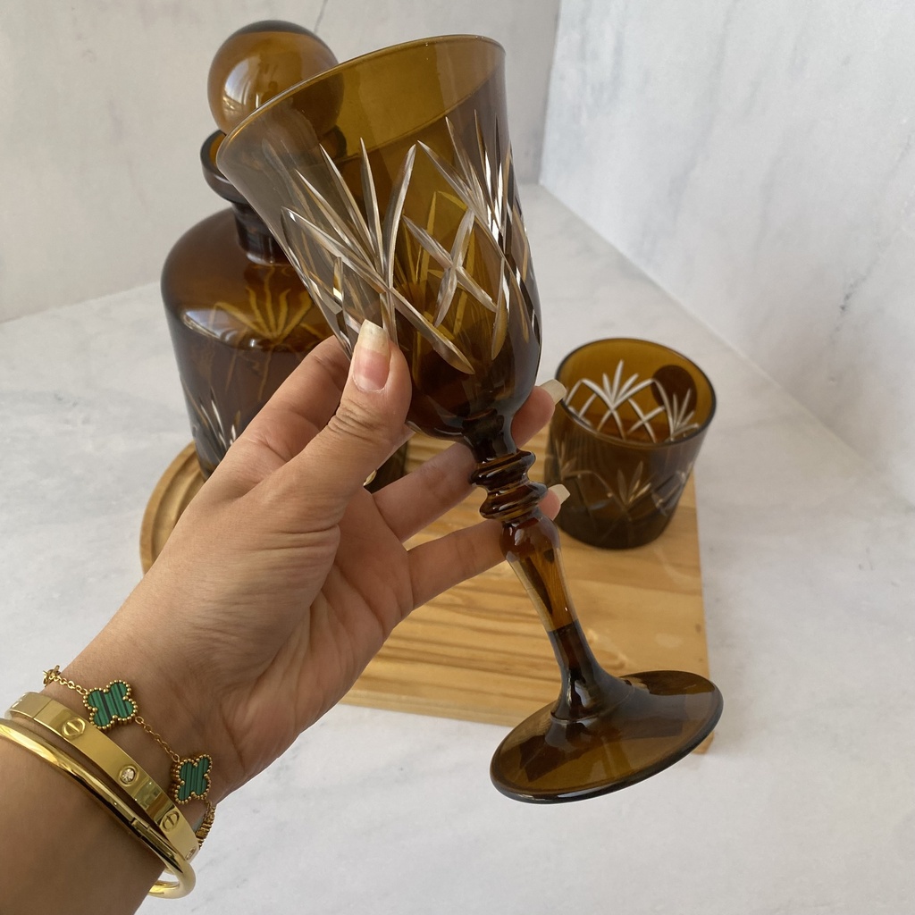 Verre A Pied Cambridge Amber 27 Cl