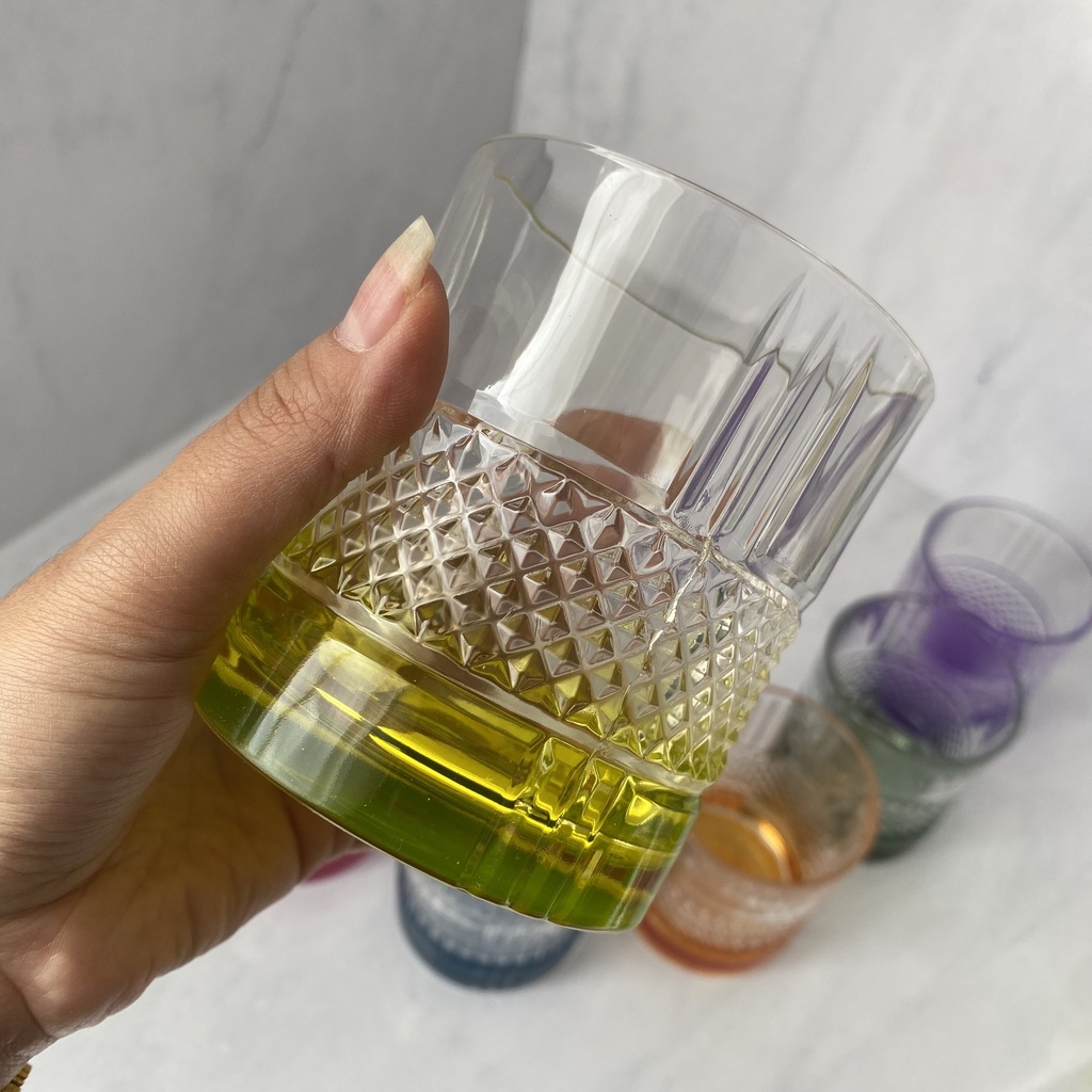 Brillante Set 6 Pieces Verre Forme Basse Couleur