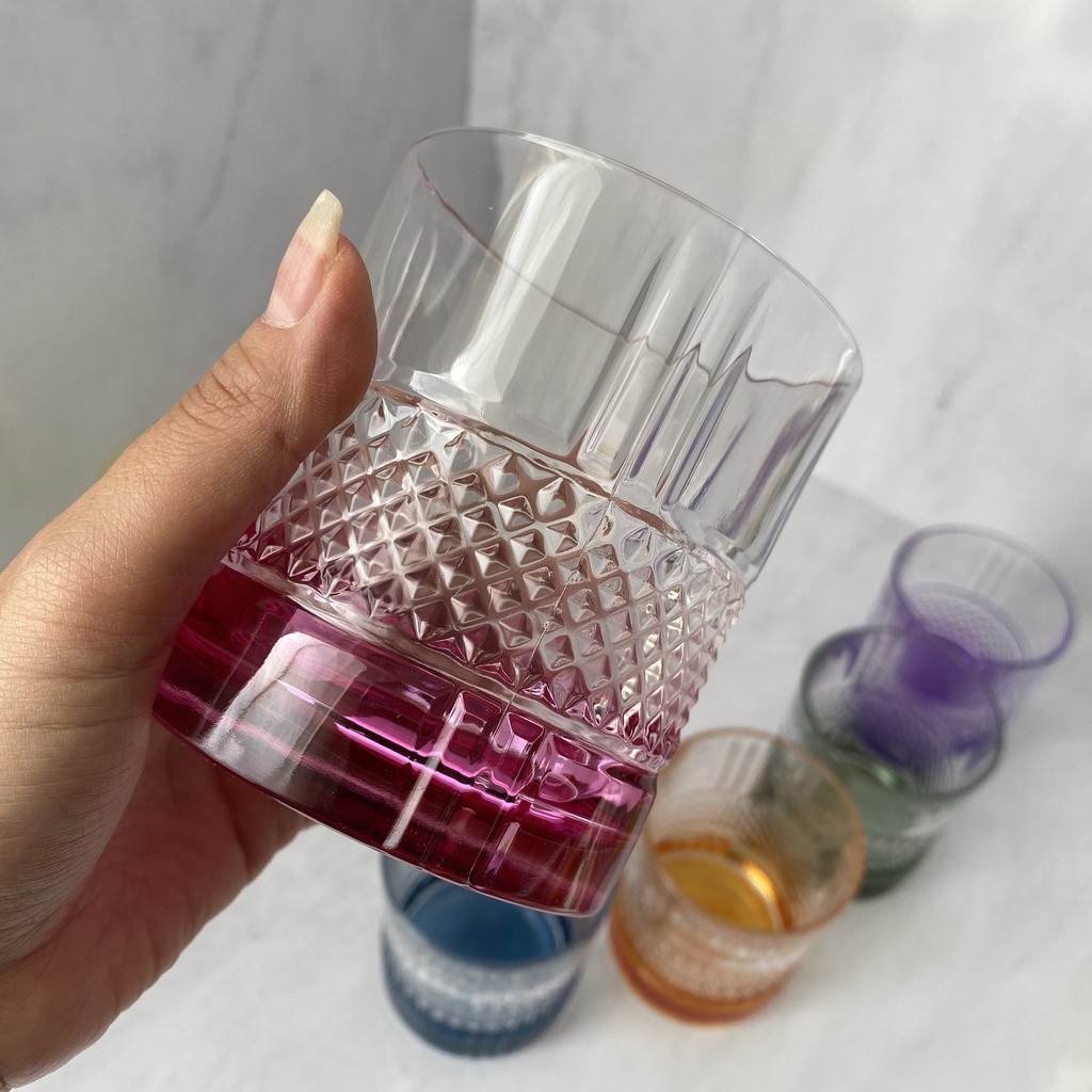Brillante Set 6 Pieces Verre Forme Basse Couleur