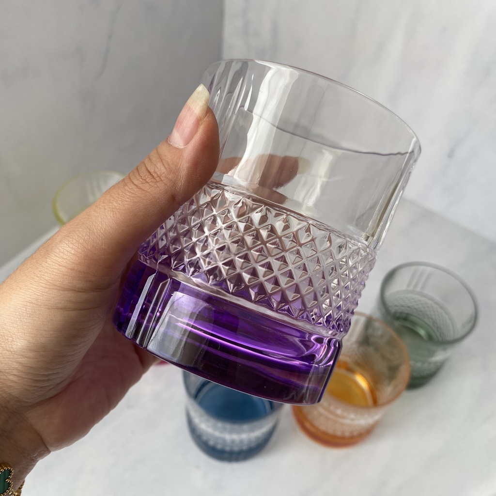 Brillante Set 6 Pieces Verre Forme Basse Couleur