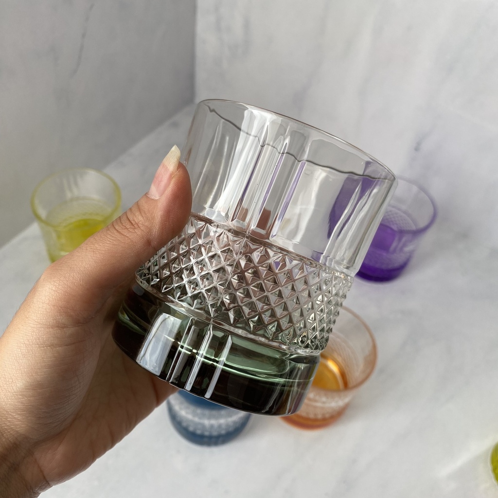 Brillante Set 6 Pieces Verre Forme Basse Couleur