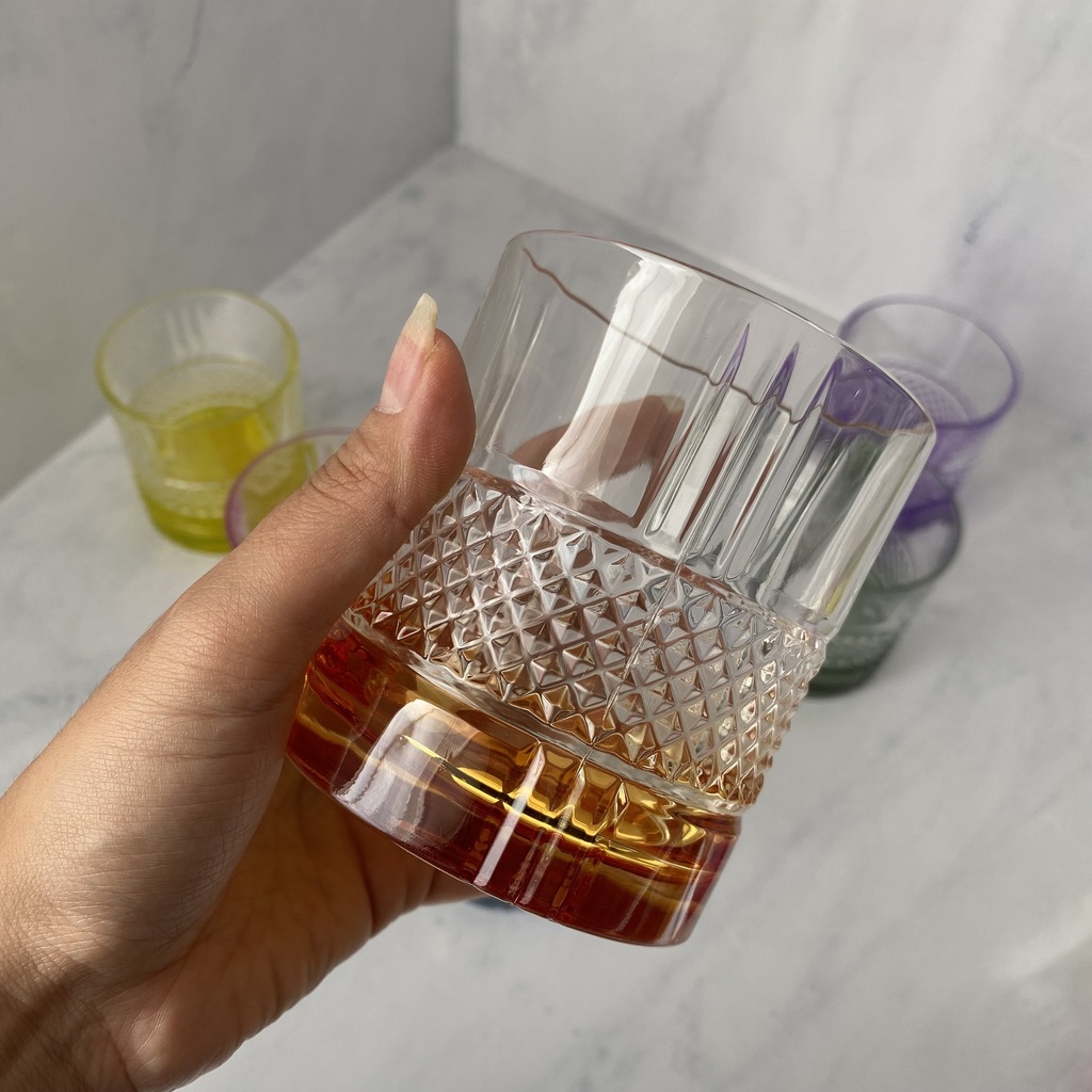 Brillante Set 6 Pieces Verre Forme Basse Couleur
