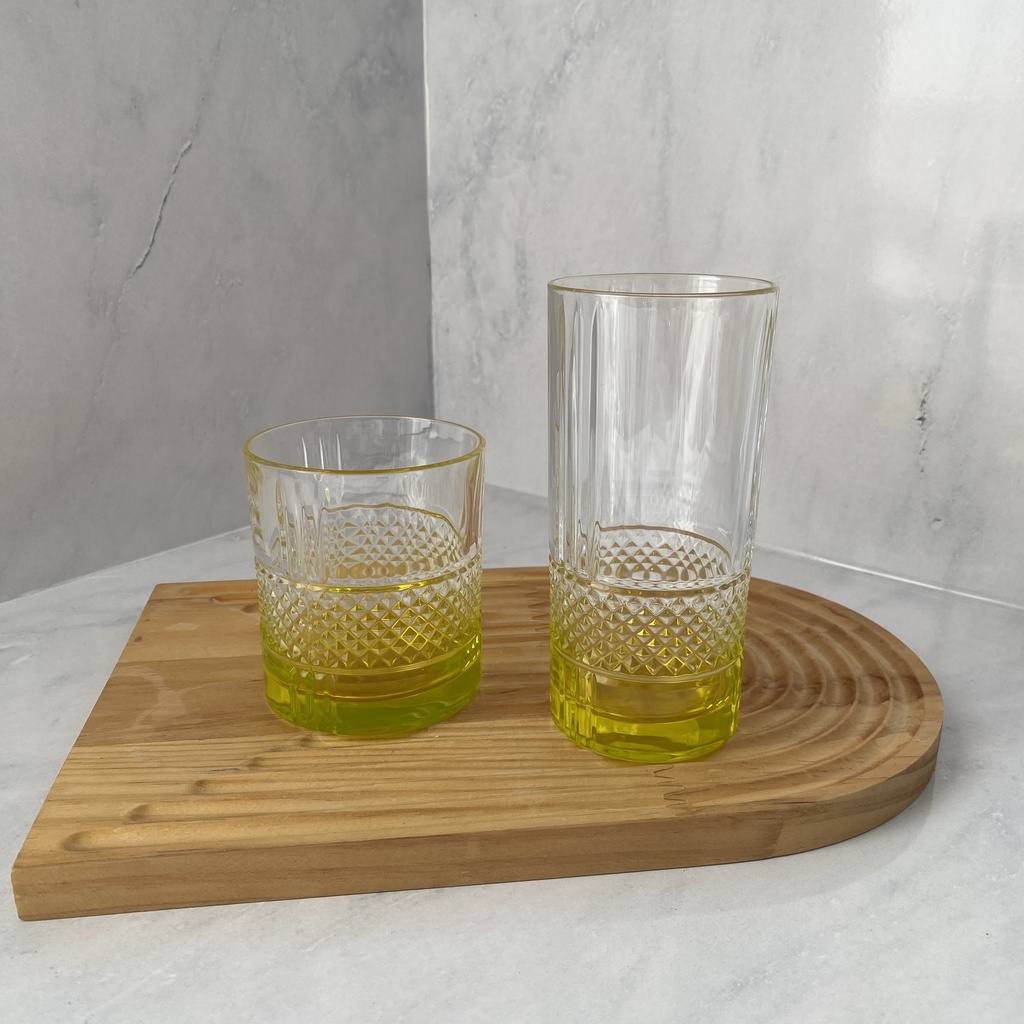 Brillante Set 6 Pieces Verre Forme Basse Couleur