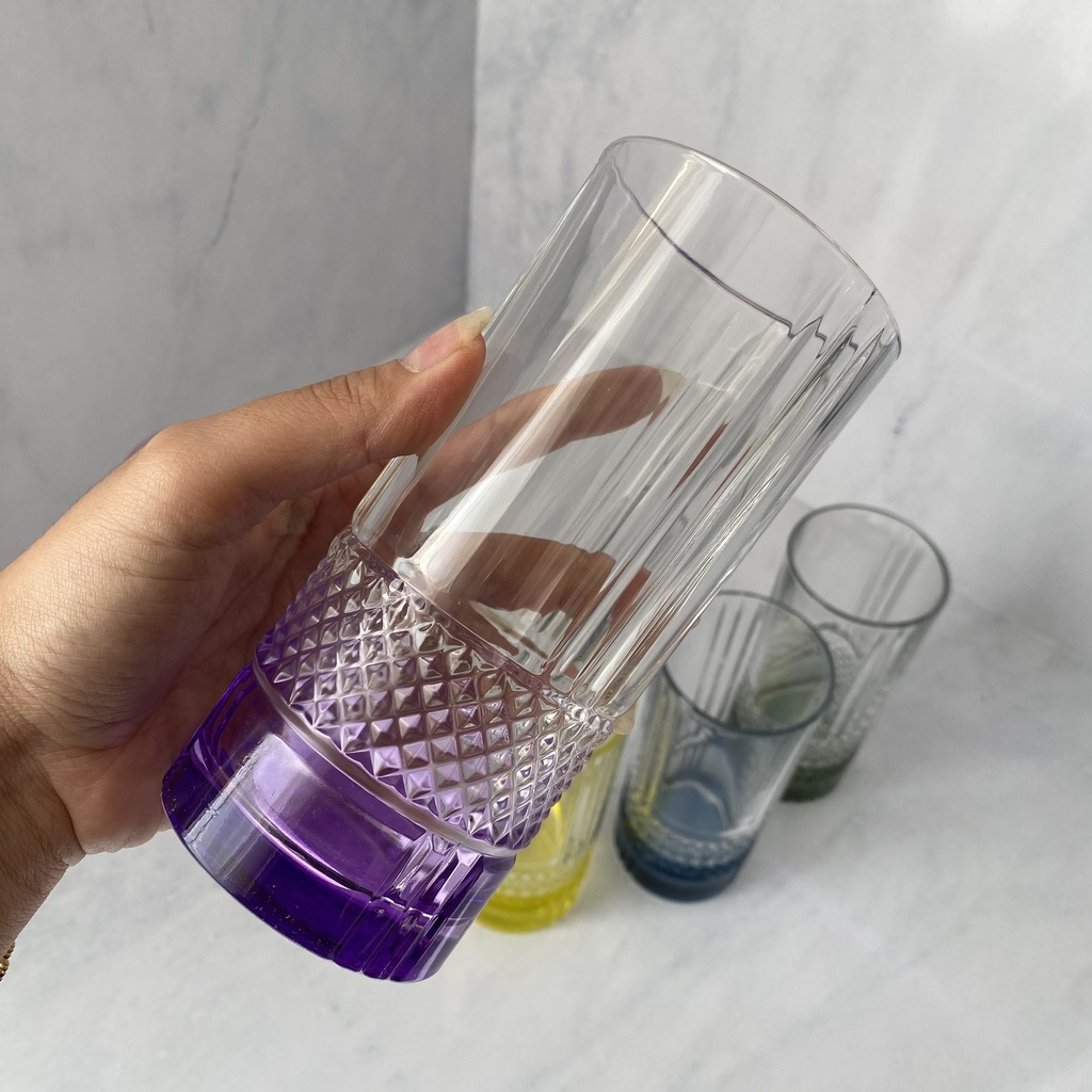 Brillante Set 6 Pieces Verre Forme Haute Couleur