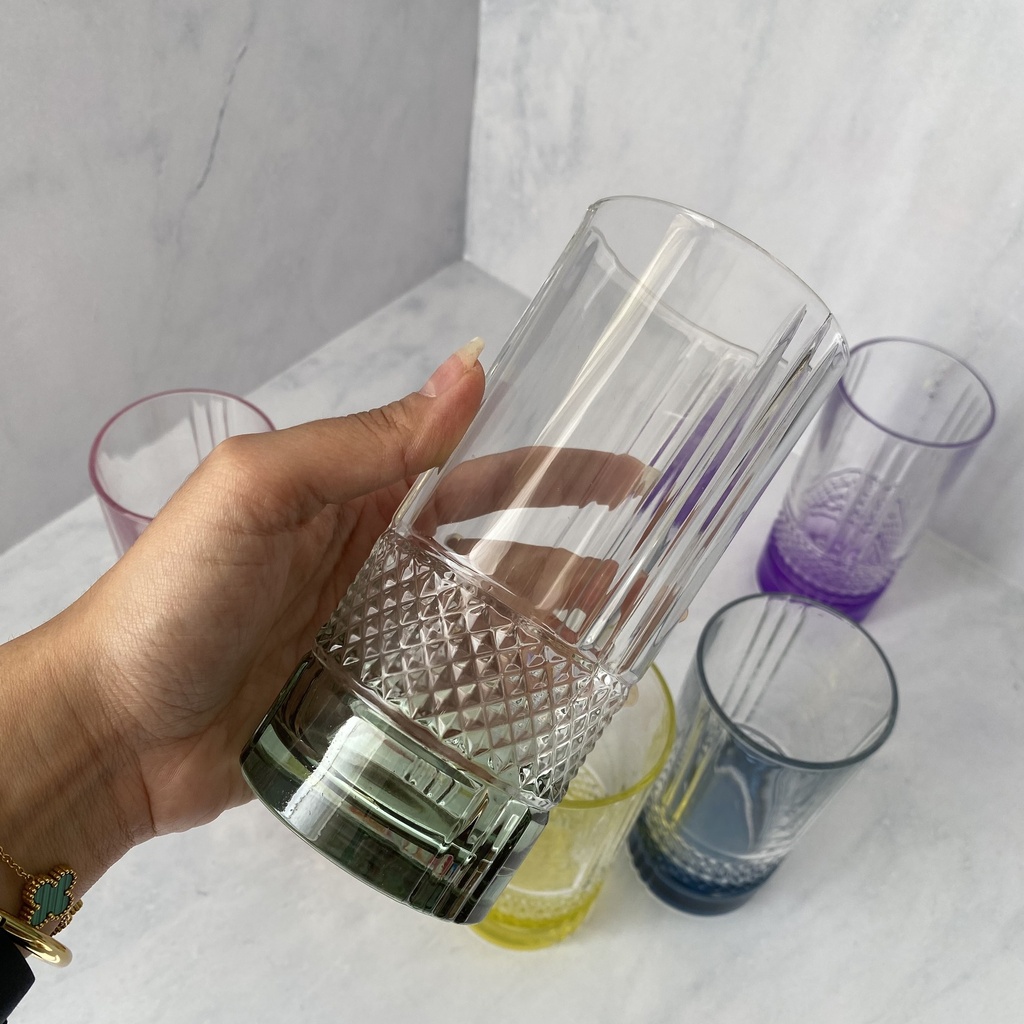 Brillante Set 6 Pieces Verre Forme Haute Couleur