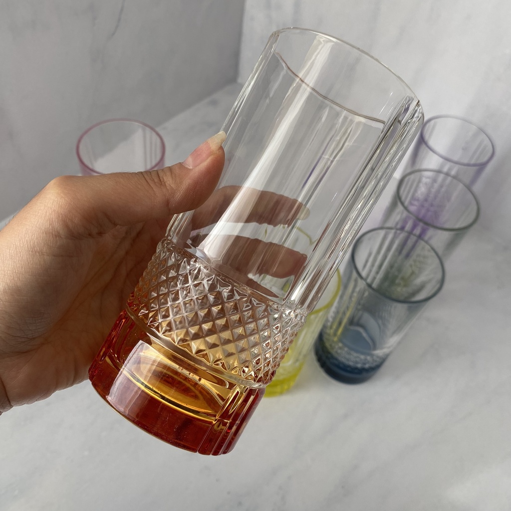 Brillante Set 6 Pieces Verre Forme Haute Couleur
