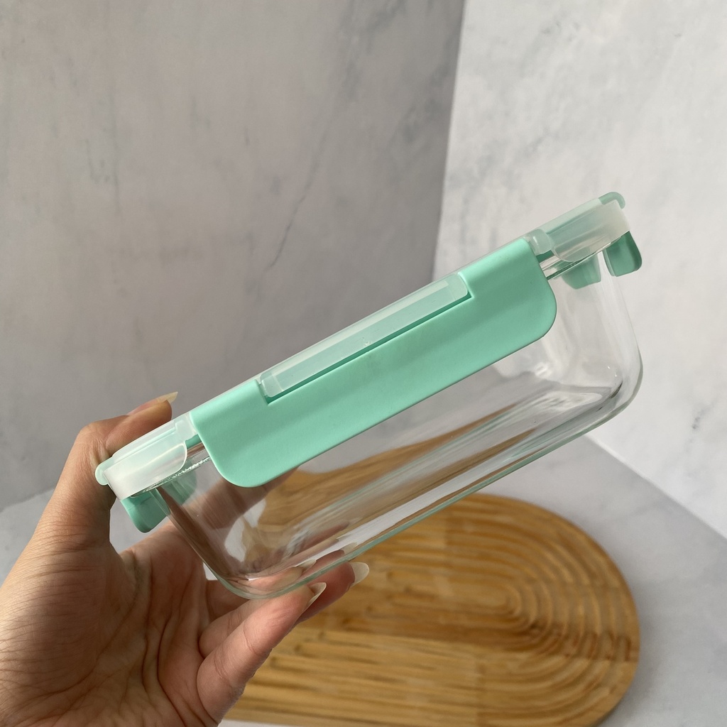 Boite De Conservation Rectangulaire  Avec Couvercle 640Ml